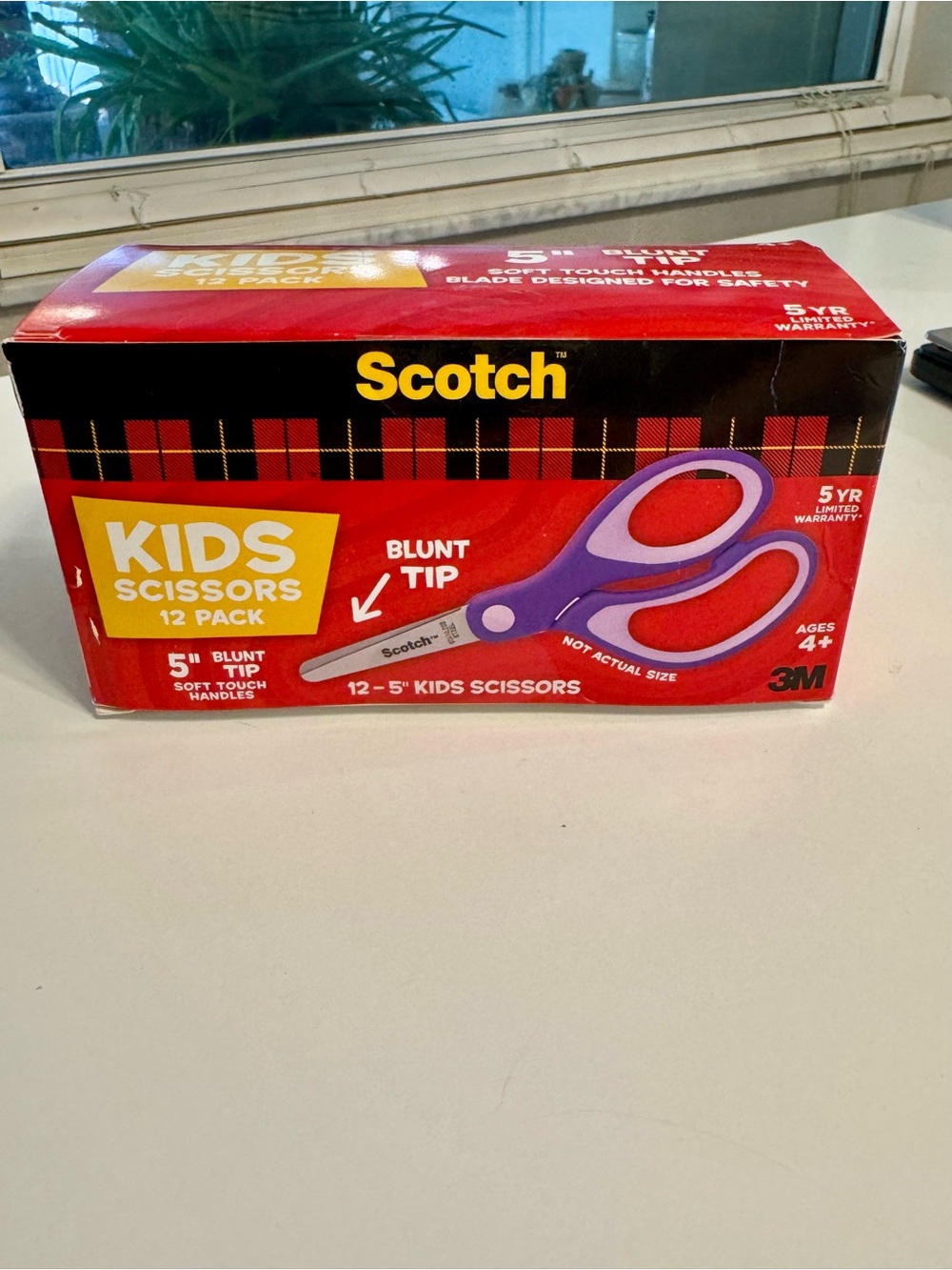 Scotch Kids Safety Scissors 12-Pack - Purple and Red